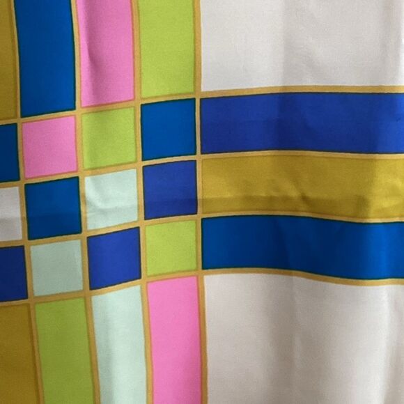 Vintage Francoise Guerin colour block scarf. SC0148 - Picture 7 of 9